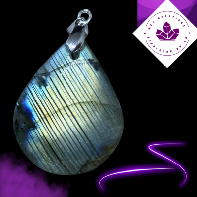 pendentif labradorite - lithothérapie Dunkerque