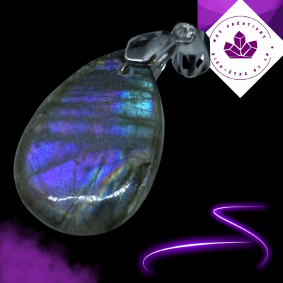 pendentif labradorite - lithothérapie Dunkerque